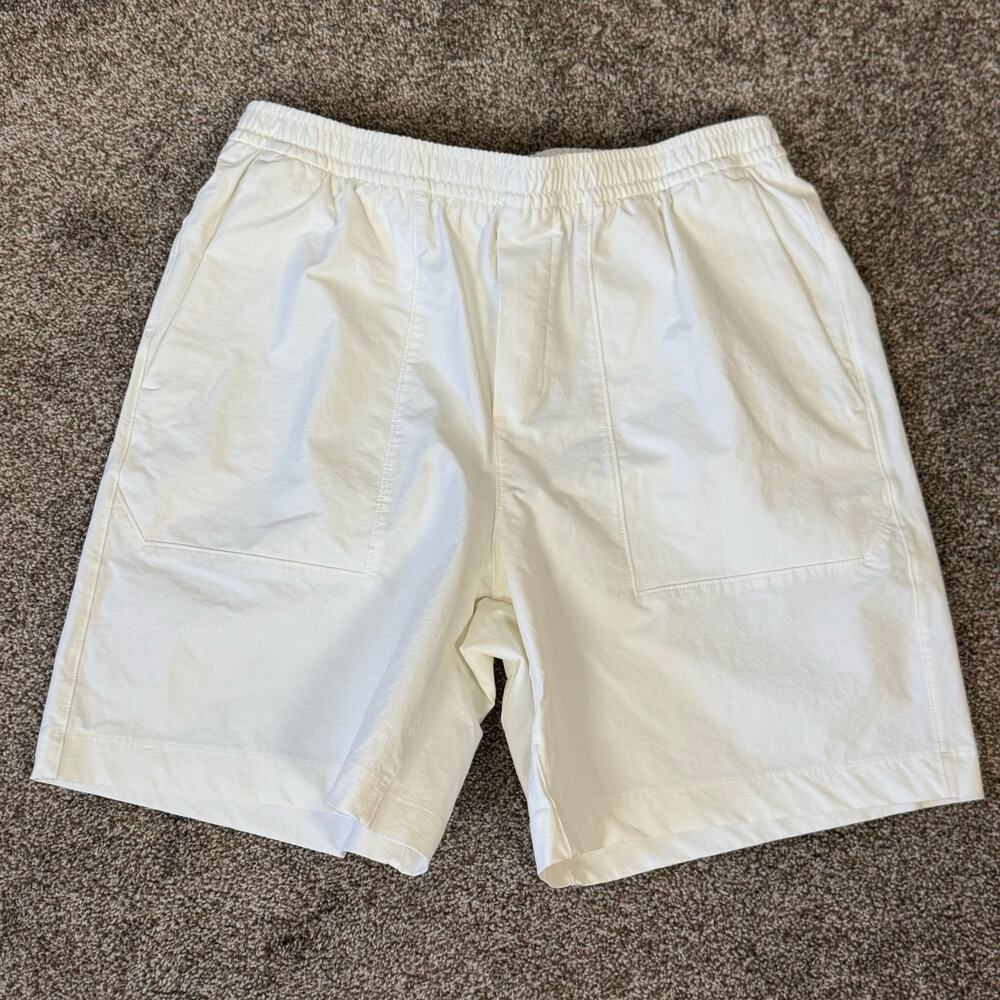 Lululemon Bowline Shorts Men's Large White Linerless Summer Gym  Zipper Pocket